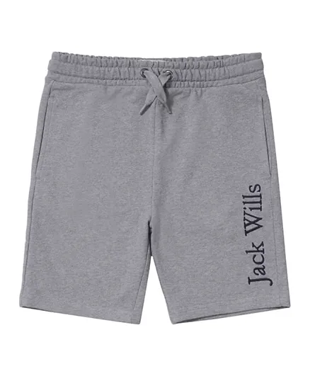 Jack Wills Script Embroidered Shorts - Grey