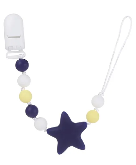 Factory Price Subtle Star and Beads Pacifier Clips - Blue
