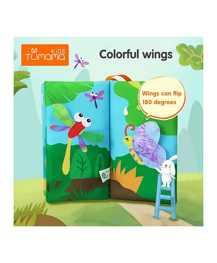 Tumama Toys Cloth Book Animal Wings - Blue