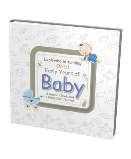 Future Books Baby Record Book Grey - English