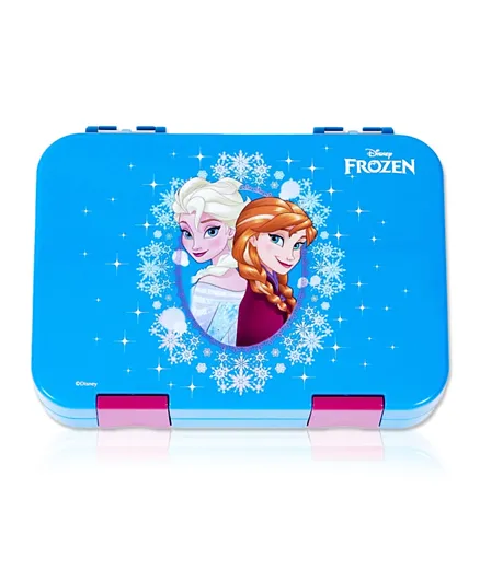Eazy Kids Disney Frozen Elsa Anna  Convertible Bento Tritan Lunch Box - Blue