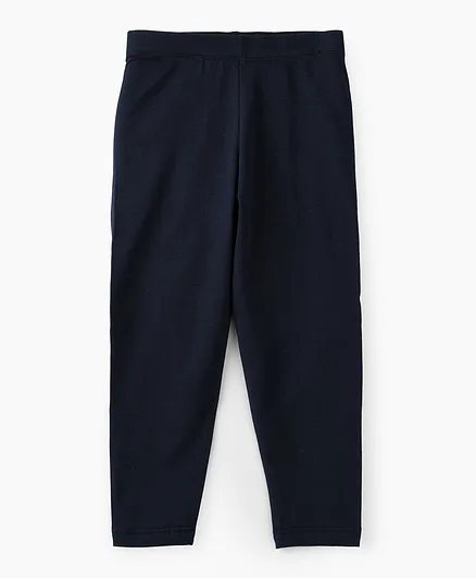 Jelliene Basic Knit Leggings - Navy Blue
