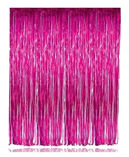 Party Propz Foil Curtain Decoration Metallic Pink - Pack of 1