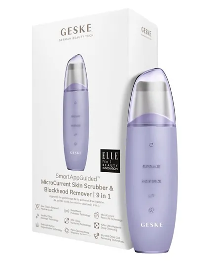 GESKE MicroCurrent 9 in 1 Skin Scrubber & Blackhead Remover - Purple