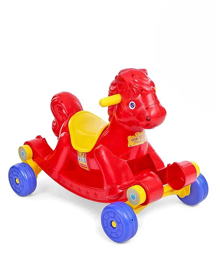 Babyhug 2 in 1 Rock O Ride Pony Ride-on - Red