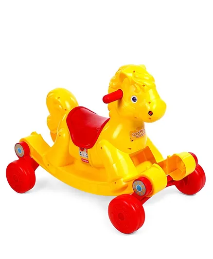 Babyhug 2 in 1 Rock O Ride Pony Ride-on - Yellow