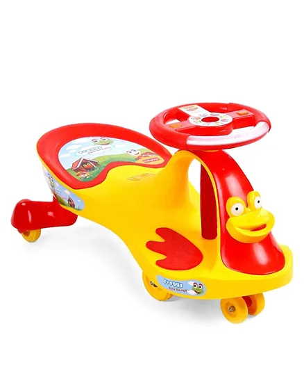 Babyhug Froggy Gyro Swing Car - Yellow