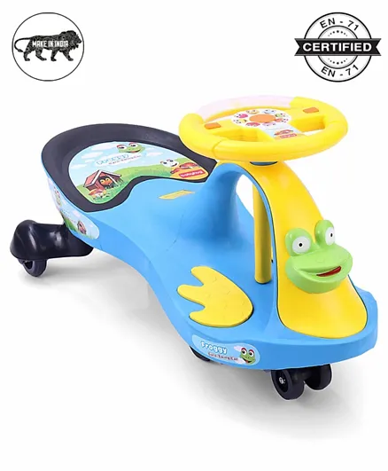 Babyhug Froggy Gyro Swing Car with Music and Light - Blue