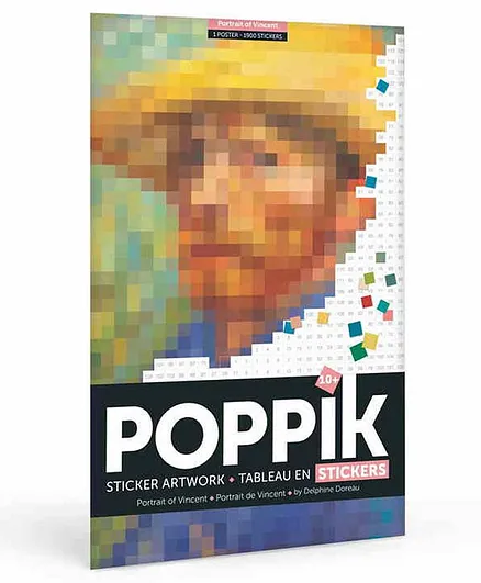 Poppik Van Gogh Creative Puzzle Stickers - Educational Art Activity Poster, 1600 Repositionable Stickers for Kids 10 Years+