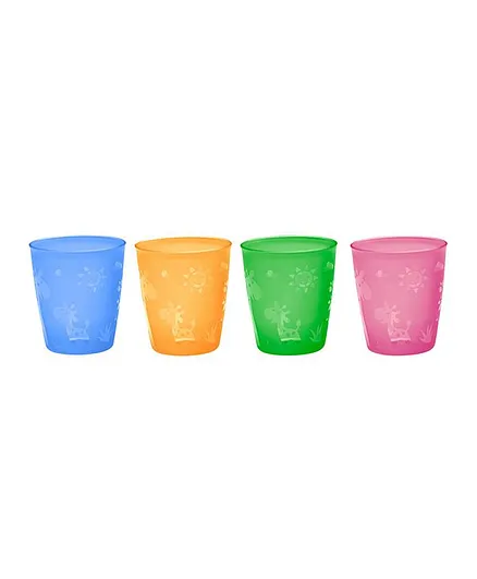 Nip Drinking Beaker Multicolor Pack of 4  250ml