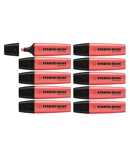 Stabilo Highlighter Boss Original Red - Pack of 10