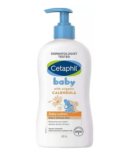 Cetaphil Baby Calendula Lotion 400mL - Gentle Moisturizing Daily Baby Care Pump