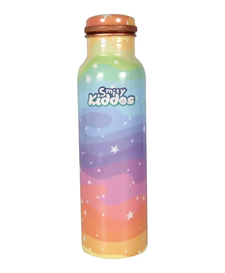 Smily Kiddos Copper Water Bottle Star Rainbow Print Multicolor - 900mL