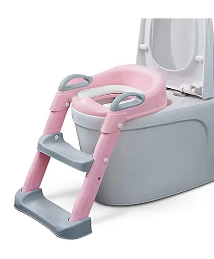 Baybee Aura Western Toilet Potty Training Seat Chair With Ladder - Pink