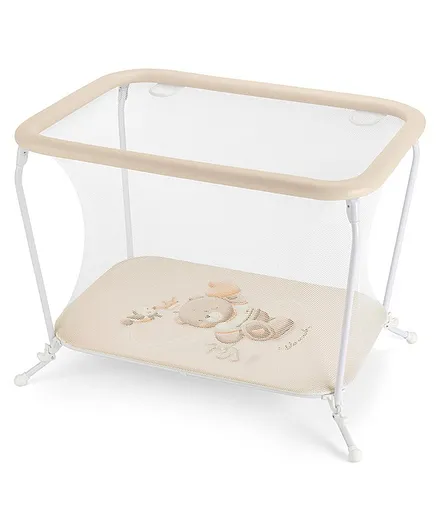 Cam Lusso Playpen With Playing Carpet Bear- Brown