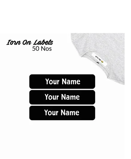 Ajooba Personalised Iron On Clothing Labels ICL 3011 - Pack of 50