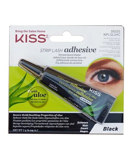 Kiss Strip Lash Adhesive With Aloe Black KPLGL04 -7g