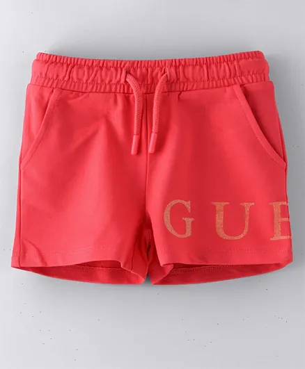 Guess Kids Baby Terry Shorts - Red