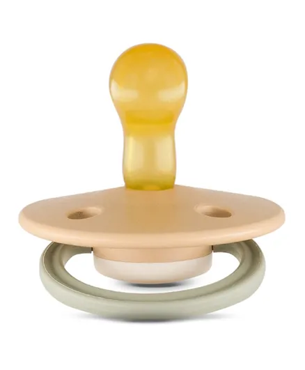 Rebael Fashion Natural Rubber Round Pacifier - Dusty Pearly Dolphin