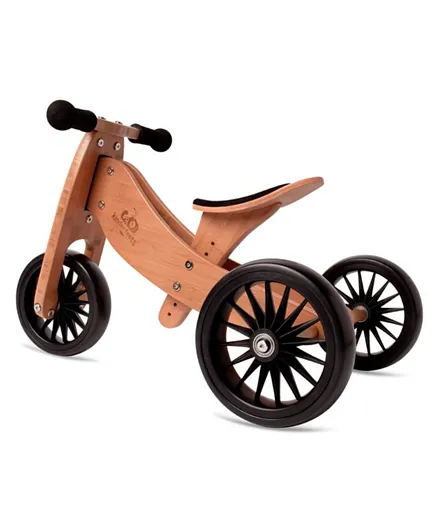 Kinderfeets 2-in-1 Tiny Tot PLUS Tricycle & Balance Bike - Bamboo