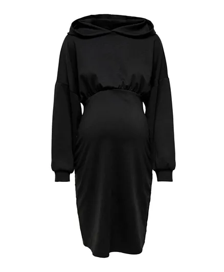Only Maternity Mama Hoodie Dress - Black