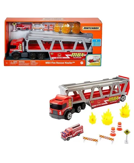 Matchbox Fire Rescue Hauler - Red