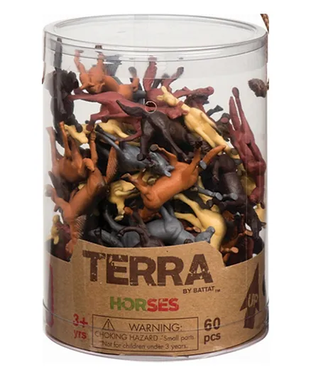 Terra and B Toys Horses In Tube Playset - 60 Pieces