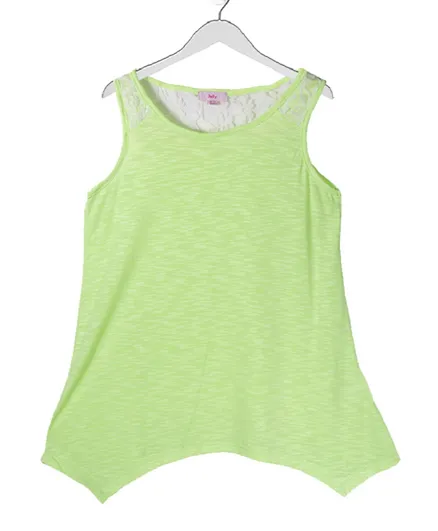 Jelly Sleeveless Lace Tank Top - Neon Top
