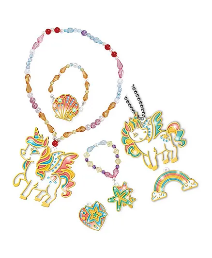 Eazy Kids DIY Crystal Pendant Making & Coloring Set - Unicorn