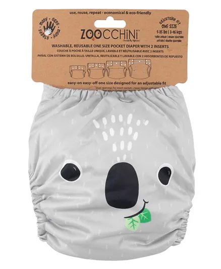 ZOOCCHINI Reusable Cloth Pocket Diaper - Koala