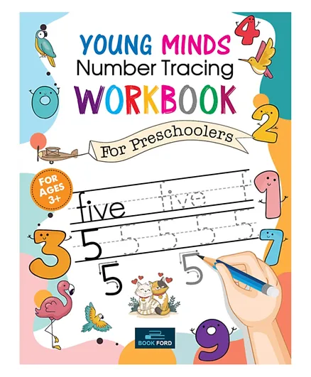Young Minds Number Tracing Work Book - English