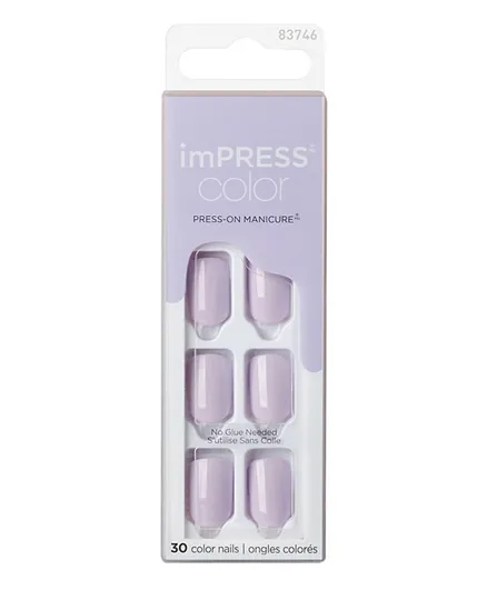 Kiss Impress Color Nails Picture Purplect KIMC007C - 30 Pieces
