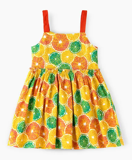 Jelliene Fruit Printed Dress - Multicolor