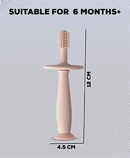 بايبي - فرشاة أسنان سيليكون للأطفال 360 درجة - وردي