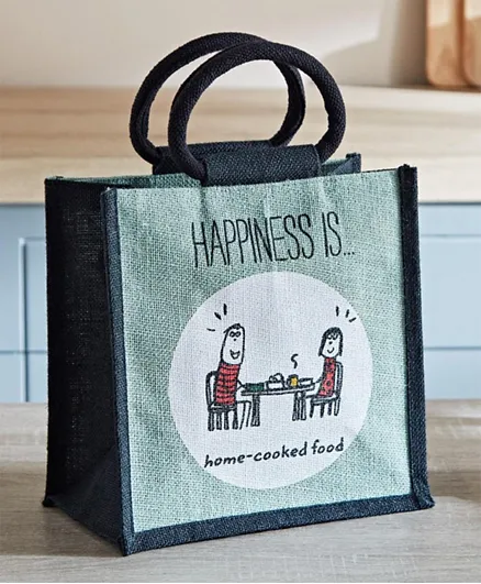 HomeBox Happiness is Print Medium Lunch Bag