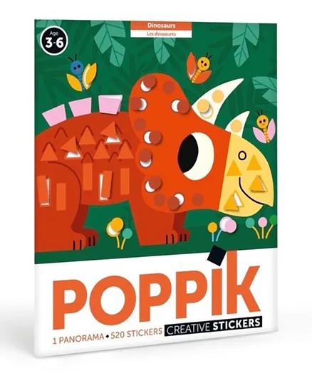 Poppik Creative Poster with Stickers - Dinosaurs