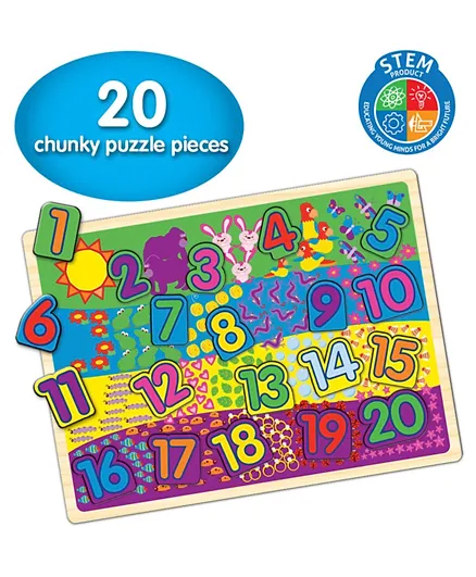 The Learning Journey Mf Chunky Lift & Learn 123 Puzzle