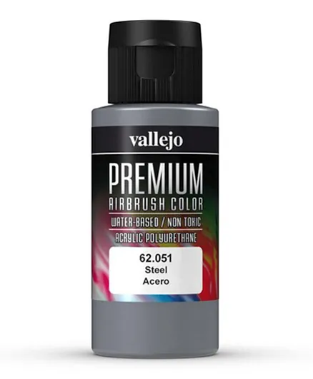 Vallejo Premium Airbrush Color 62.051 Steel - 60mL