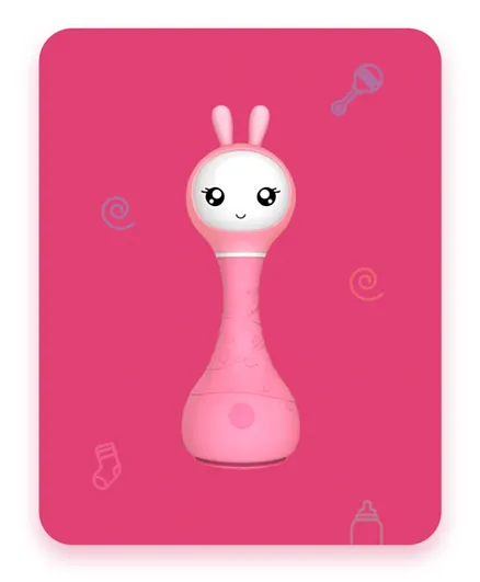 Alilo Smarty Shake & Tell Rattle - Pink