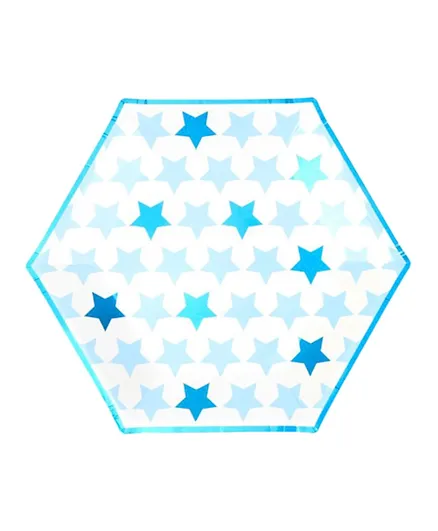 Neviti Little Star Large Paper Plates Blue - 27cm
