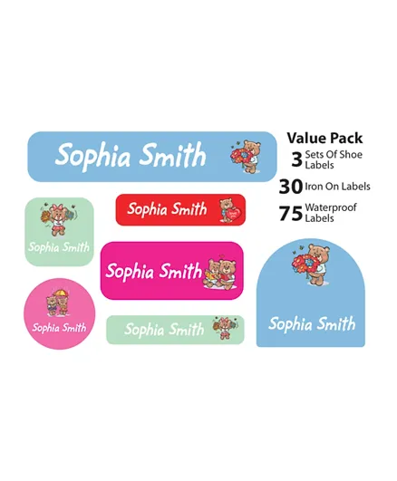 Ajooba My Labels Personalised Name Labels for Kids My Nursery Labels 014 - Pack of 108