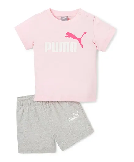 PUMA Minicats Tee & Shorts Set - Pearl Pink