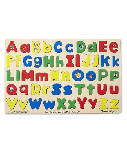 Melissa & Doug Wooden Upper & Lowercase Alphabet Puzzle - 52 Pieces