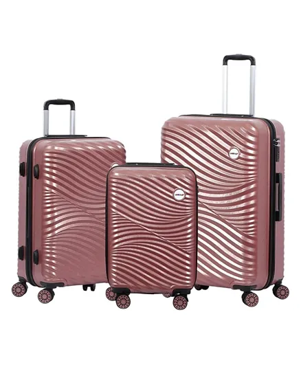 Biggdesign Moods Up Hard Luggage Sets With Spinner Wheels Rosegold - 3 Pieces