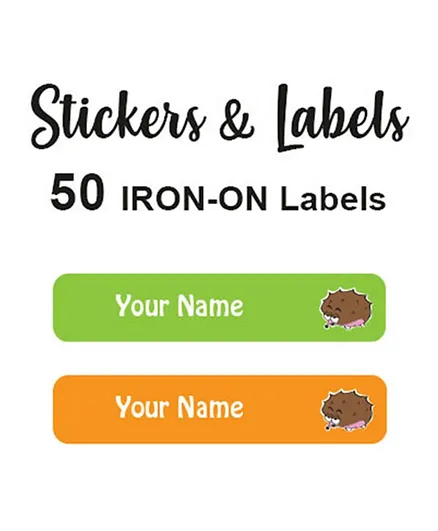 Ladybug Labels Personalised Name Iron-On Labels Boris - Pack of 50