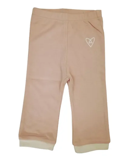 Forever Cute Heart Graphic Pants - Pink