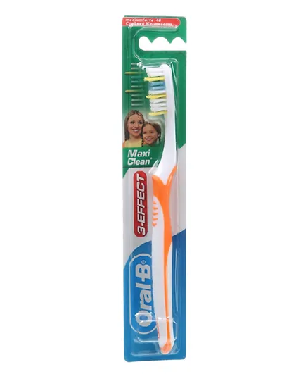 Oral B Three-Effect Maxi Clean Toothbrush 40 M Assorted Color
