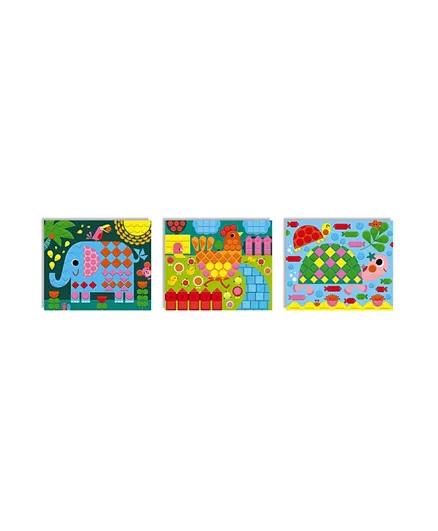 Janod Animals Foam Mosaics Set Les Ateliers du Calme Early Years Creative Leisure Kit