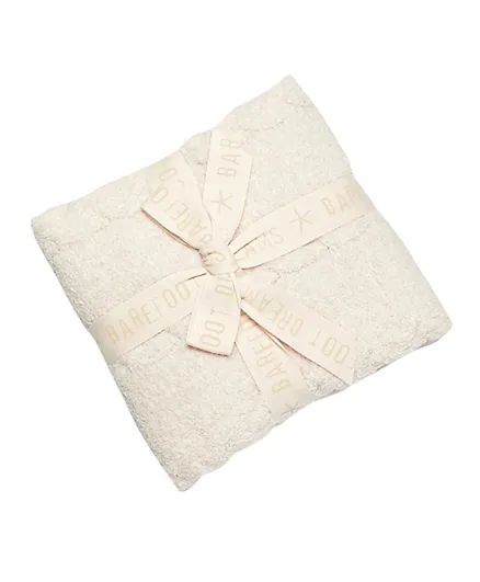 Barefoot Dreams CozyChic Heathered Cable Baby Blanket HE - Pink