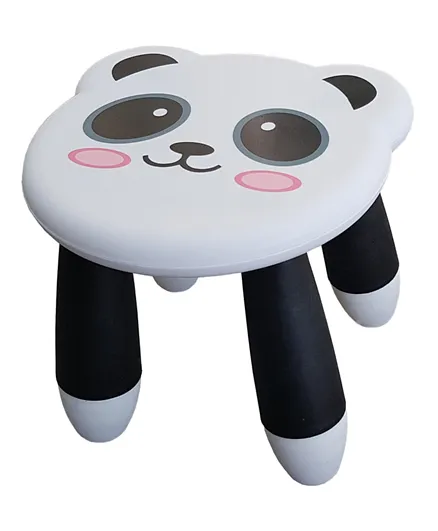 Kiddie Chair Panda Kids Stool - Black and White